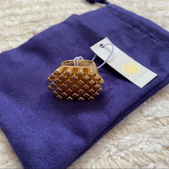 NWT Tory Burch gold spiked statement ring - Picture 10 of 10